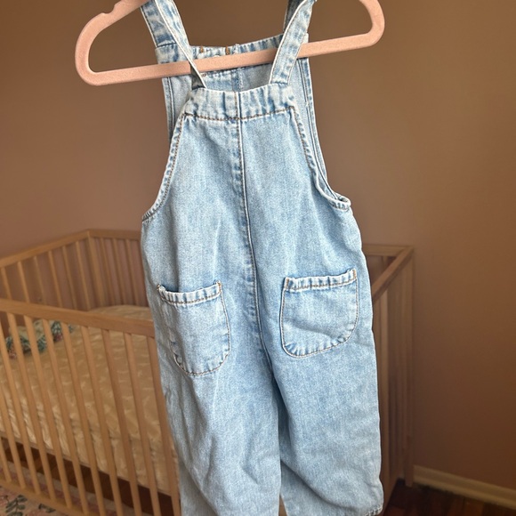 Zara Blue Denim Jumpsuit Relaxed Fit - Picture 2 of 4